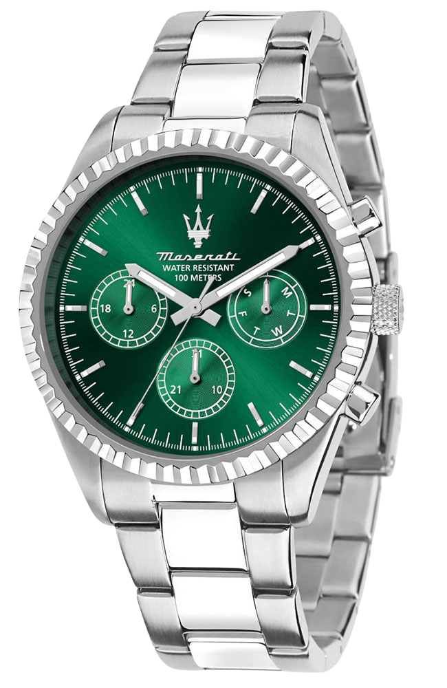 MASERATI Competizione Chronograph Silver Stainless Steel Bracelet R8853100044
