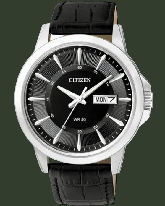 CITIZEN Classic Black Leather Strap BF2011-01E