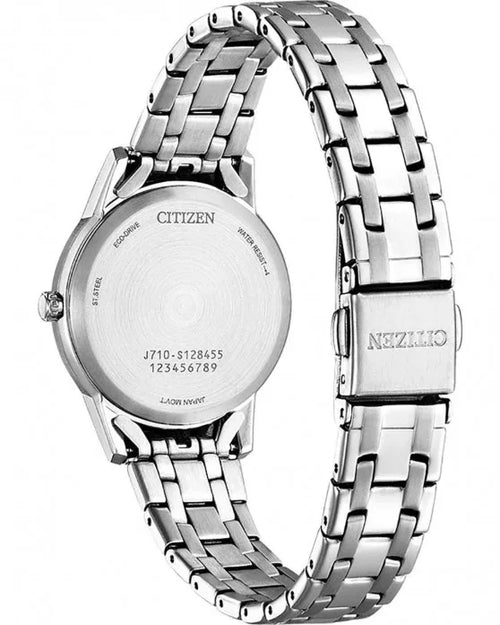 CITIZEN Eco-Drive Crystals Silver Stainless Steel Bracelet FE1240-81L
