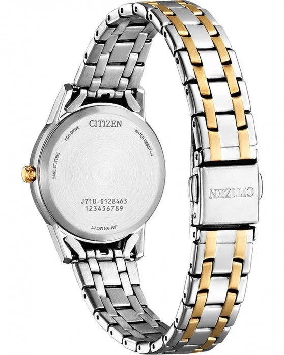 CITIZEN Eco-Drive Crystals Two Tone Stainless Steel Bracelet FE1246-85A