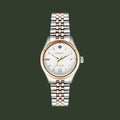 Gant watch with silver and rose gold two-tone bracelet on a white background
