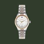 Gant watch with silver and rose gold two-tone bracelet on a white background