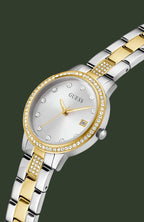GUESS Heartless Crystals Two Tone Stainless Steel Bracelet GW0725L1