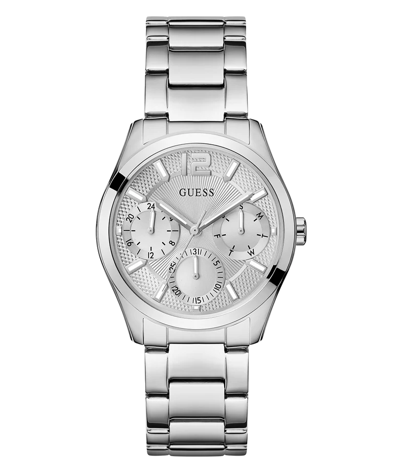 GUESS Ladies Silver Tone Multi-function GW0760L1
