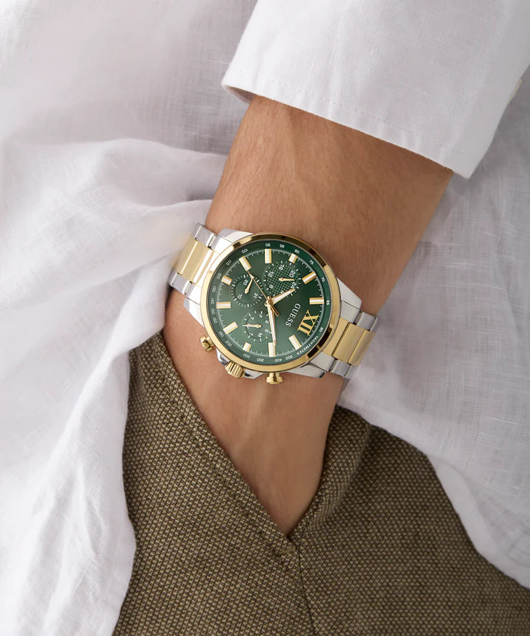 GUESS Mens 2-Tone Multi-function GW0900G5