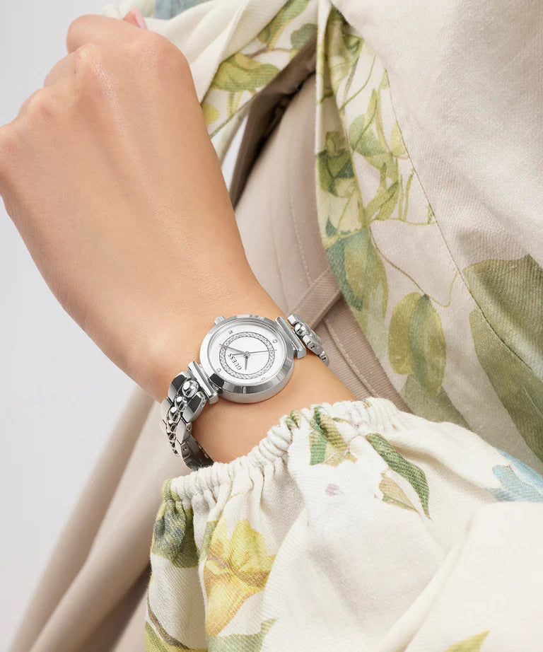 GUESS Ladies Silver Tone Analog GW0994L1