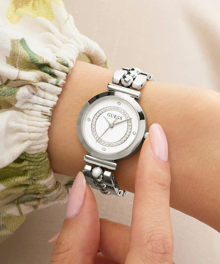 GUESS Ladies Silver Tone Analog GW0994L1