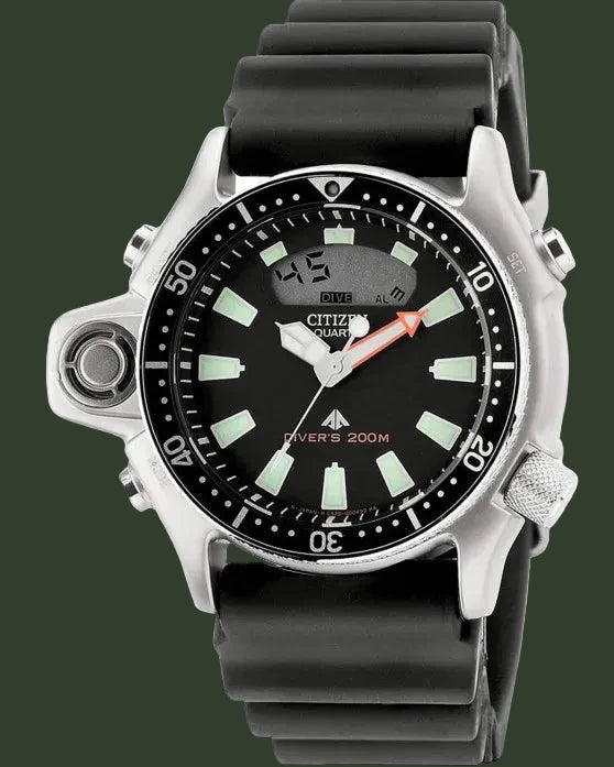 CITIZEN Promaster Aqualand Divers Black Rubber Strap JP2000-08E