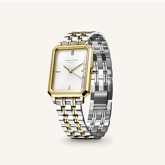 ROSEFIELD The Octagon XS Two Tone Stainless Steel Bracelet OWDSG-O62