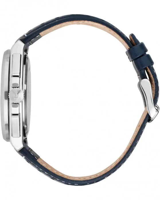 MASERATI Velocita Chronograph Blue Leather Strap R8871652001