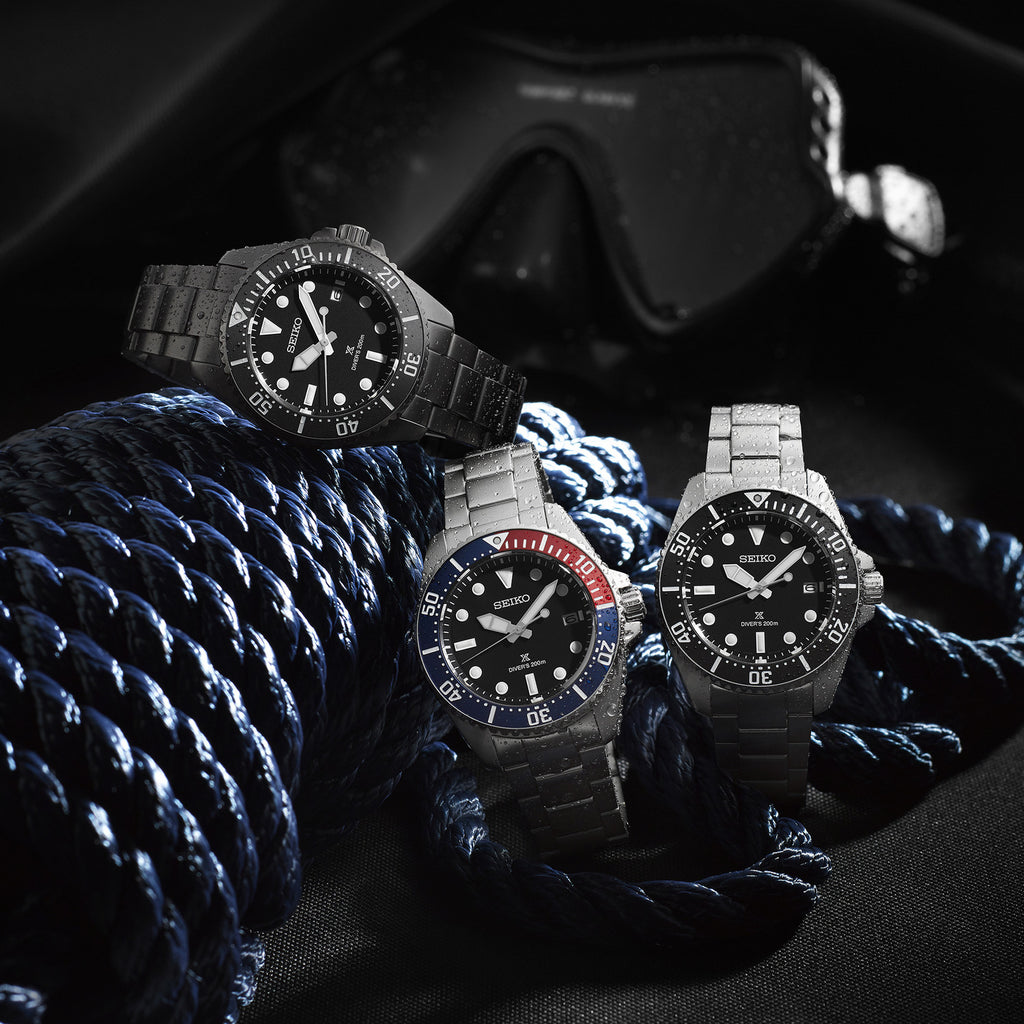 SEIKO Prospex Solar Diver's in All Black SNE599P1