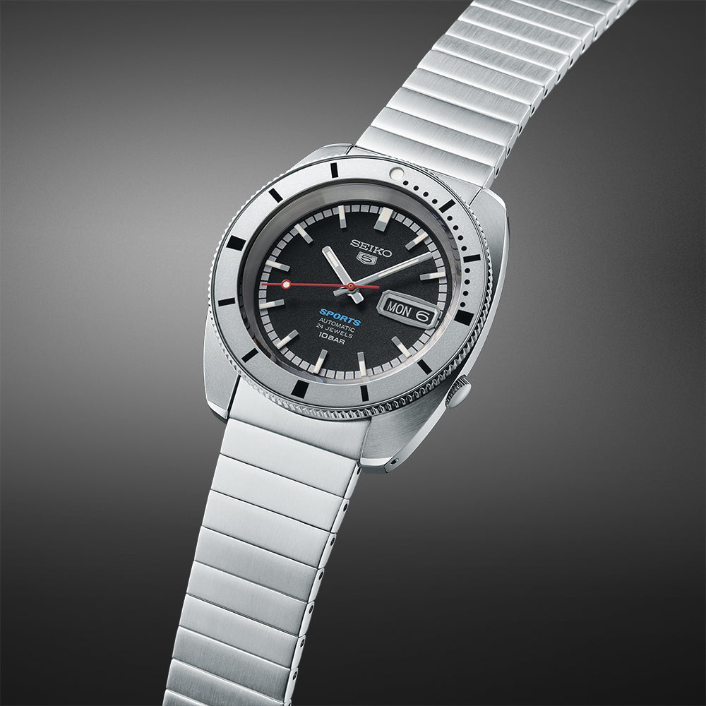 SEIKO 5 Sports 'Pepper Black' 1968 Recreation L.E. Automatic  SRPL05K1J