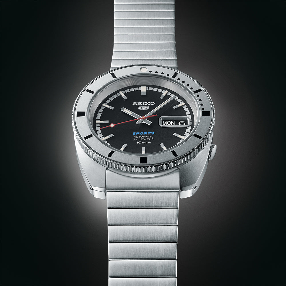 SEIKO 5 Sports 'Pepper Black' 1968 Recreation L.E. Automatic  SRPL05K1J