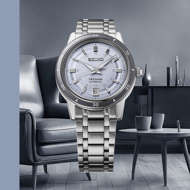 SEIKO Presage Style 60s in Silvery Violet Automatic Men`s SRPL73J1