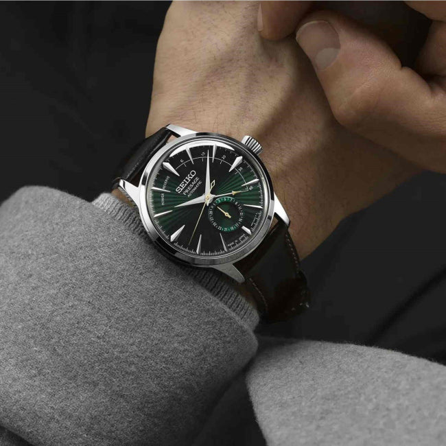 SEIKO Presage 'Midnight Mockingbird' Cocktail Time Power Indicator Automatic Men`s SSA459J1