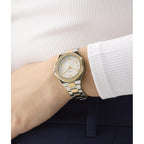 GUESS Contessa Yellow Gold-Silver Stainless Steel Bracelet GW0877L5