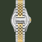 Two-tone silver and gold watch with Maserati branding on a white background