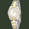 Two-tone silver and gold Maserati watch on a white background